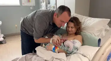 Ken and Gypsy with their newborn baby girl (Instagram/@Kenurker)