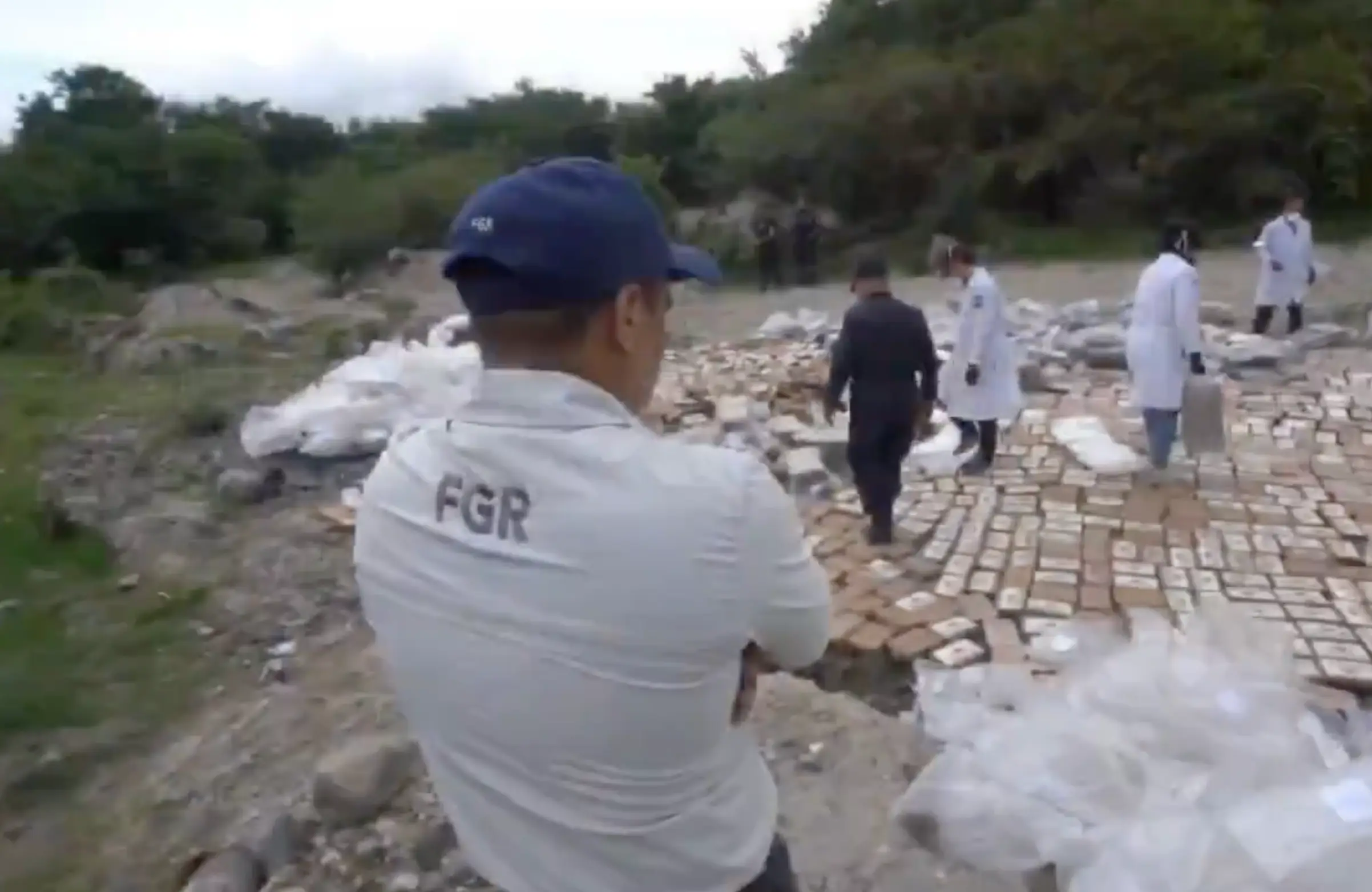 El Salvador authorities have set alight a massive amount of cocaine. (Attorney General of El Salvador)