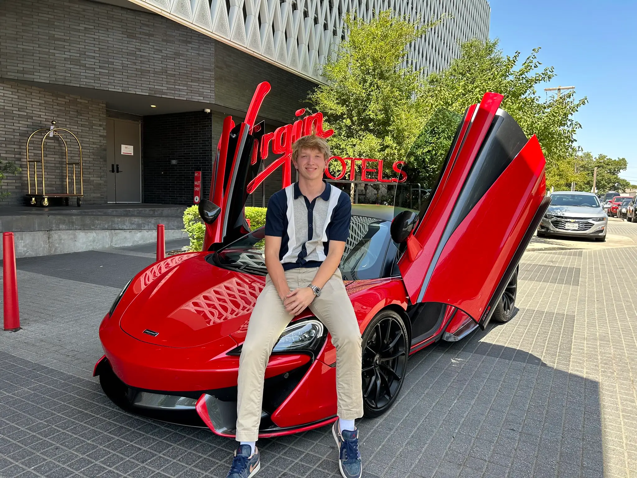 Dylan has felt the need to address those who have been teasing him for posing in rented supercars.