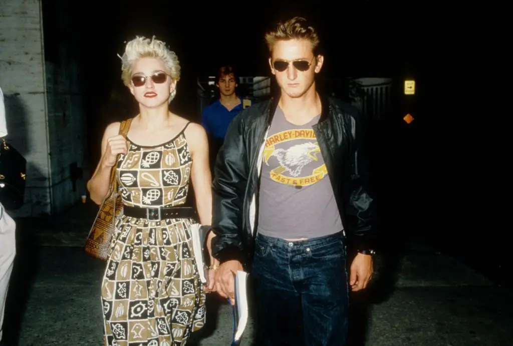Madonna and Sean penn were married when she allegedly slept with JFK Jr. (Photo by Vinnie Zuffante/Getty Images)