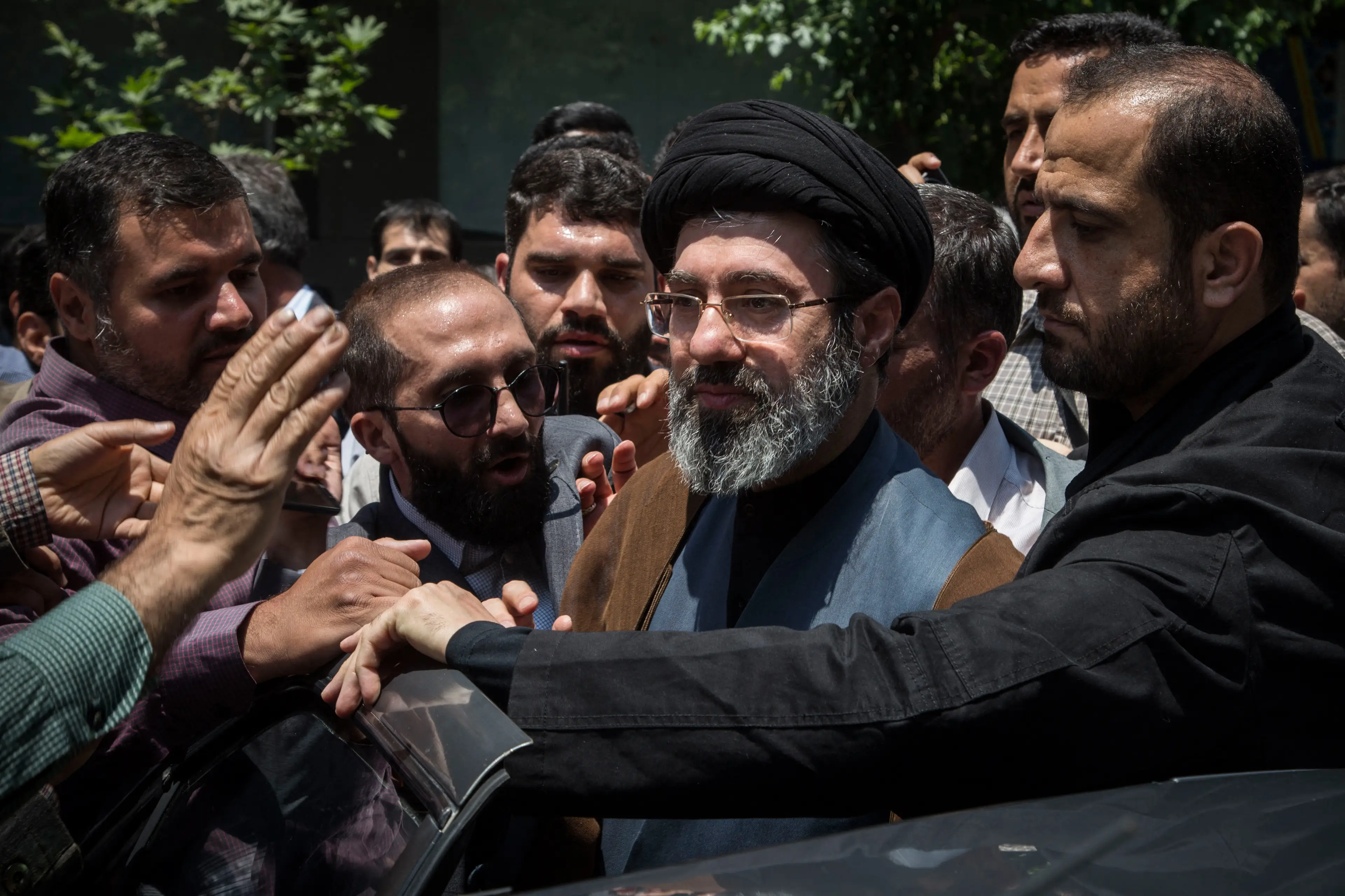 Khamenei issued his first address as Iran's new leader on March 12 (Rouzbeh Fouladi / Middle East Images / AFP via Getty Images)
