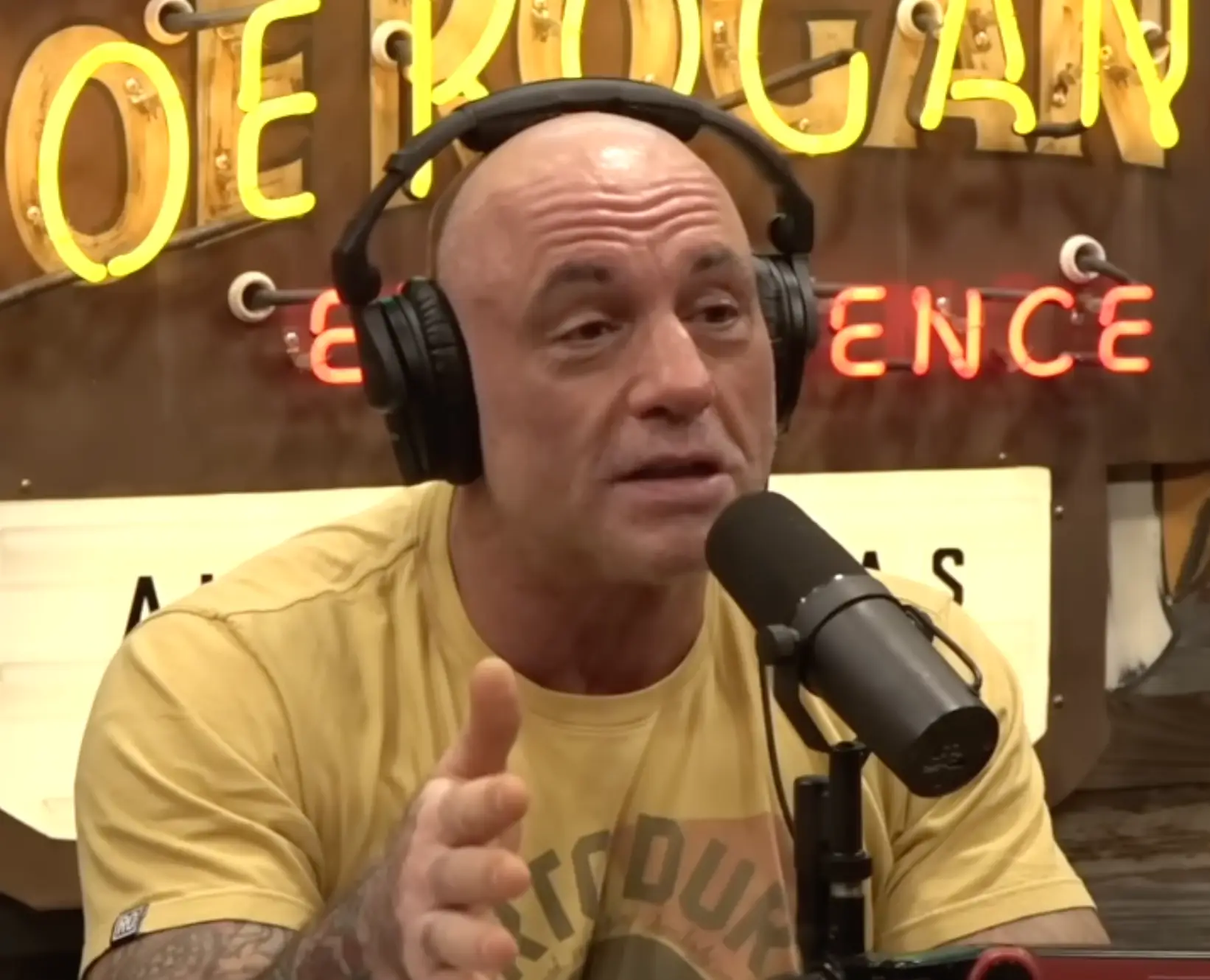 Rogan has been condemned and mocked for buying into the old conspiracy theory (JRE/YouTube)