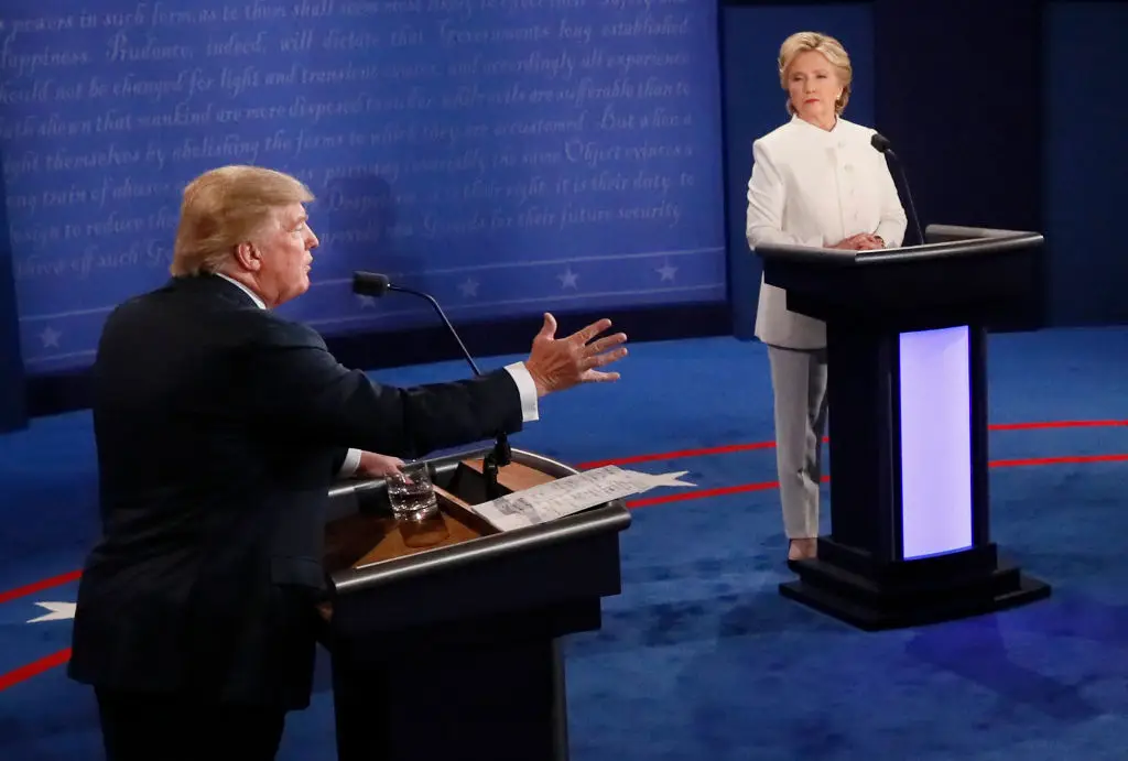 Donald Trump labeled Hilary Clinton 'Crooked Hilary' (Photo by MARK RALSTON/AFP via Getty Images)