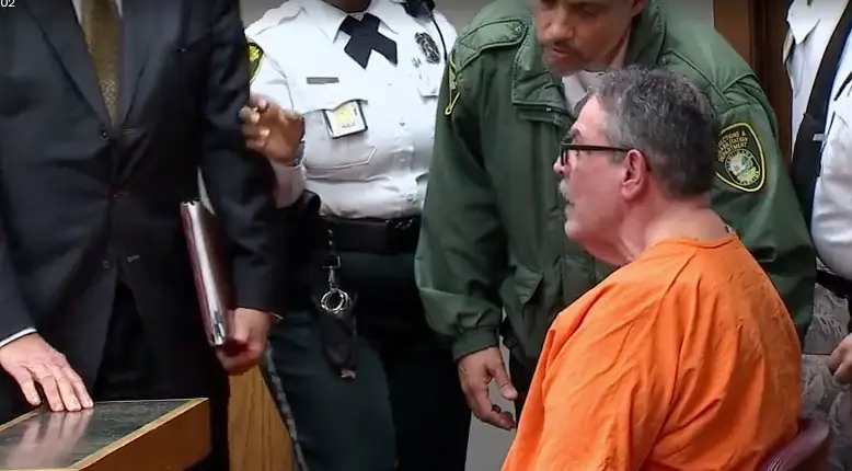 Omar Rodriguez shouted at his victim's widow in court (NBC)