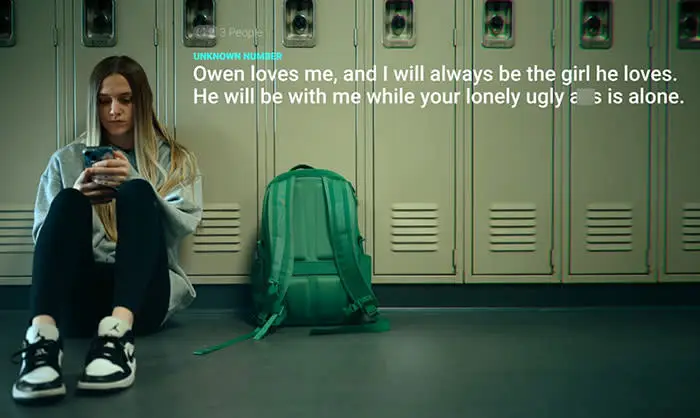 Licari was sending at least six abusive messages to her daughter on a daily basis (Netflix)