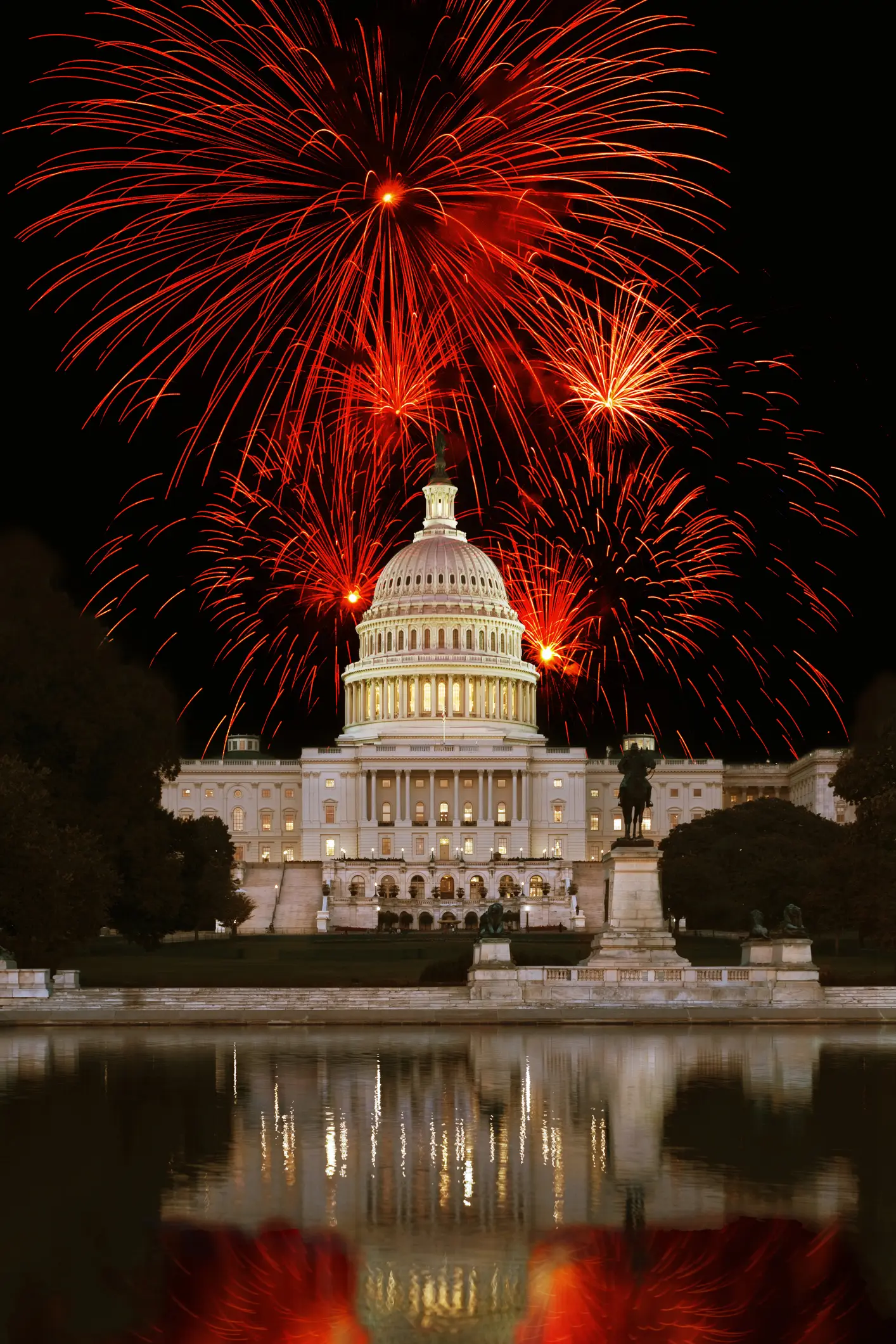 Fireworks over the Capitol Building (Getty Stock)
