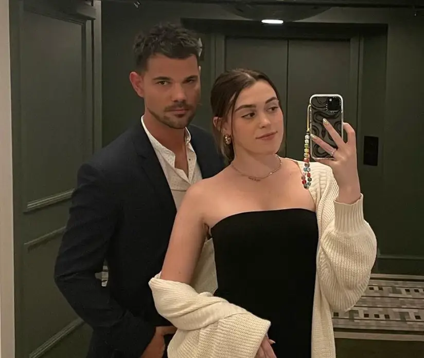 Taylor Lautner (L) and Taylor Lautner (R) married in 2022.