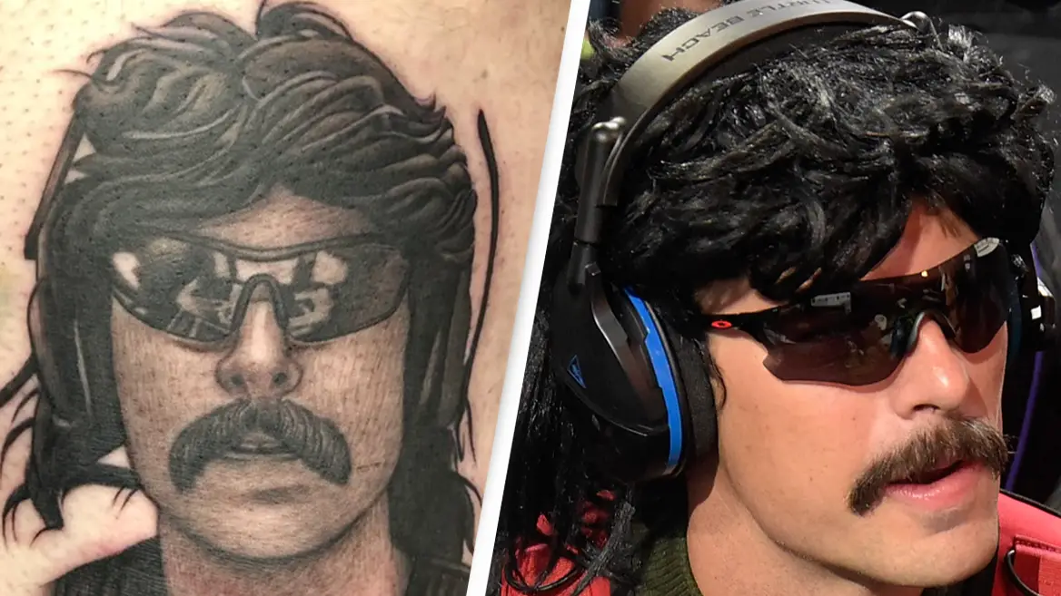 Fan left in incredibly awkward position after getting Dr DisRespect tattoo