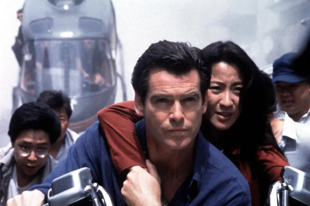 The star also appeared in the James Bond flick Tomorrow Never Dies.