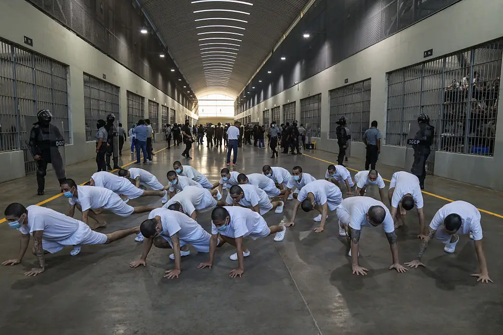 Dozens have been deported from the US and into the El Salvador jail (Alex Peña/Getty Images)