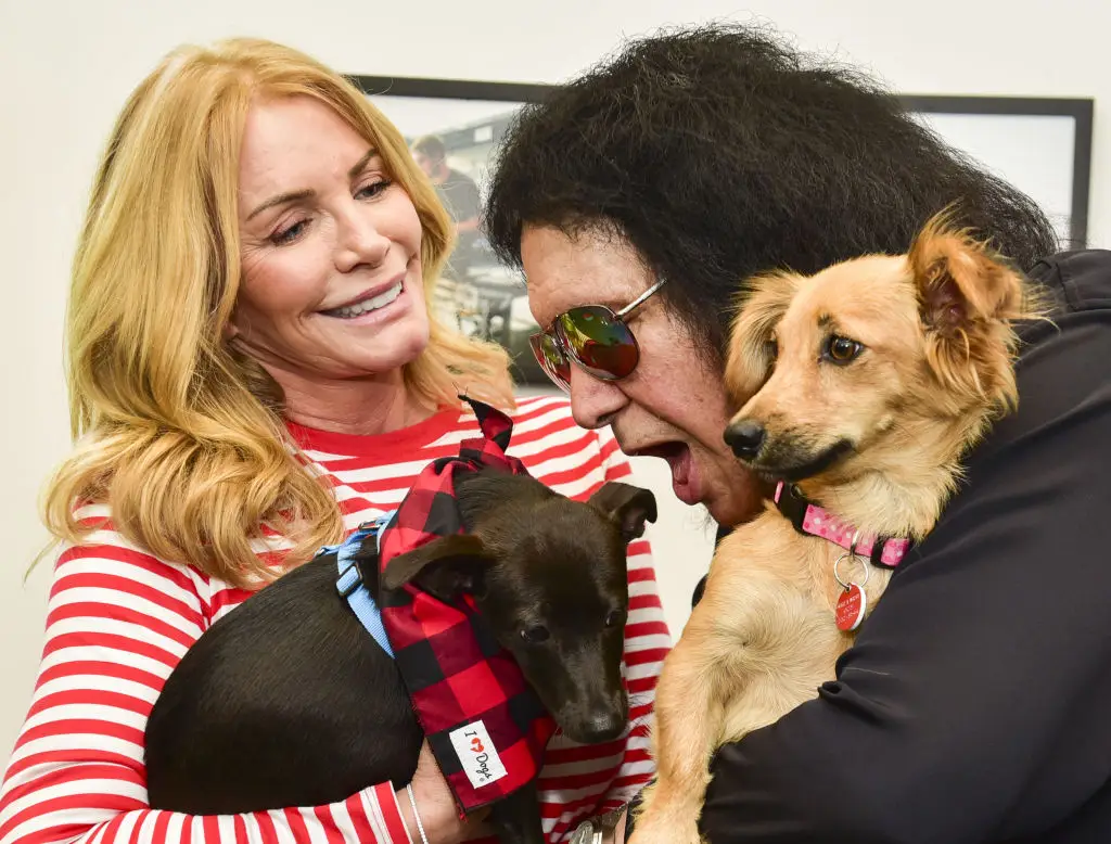 Gene Simmons and his wife Sharon Tweed (Rodin Eckenroth/Getty Images)