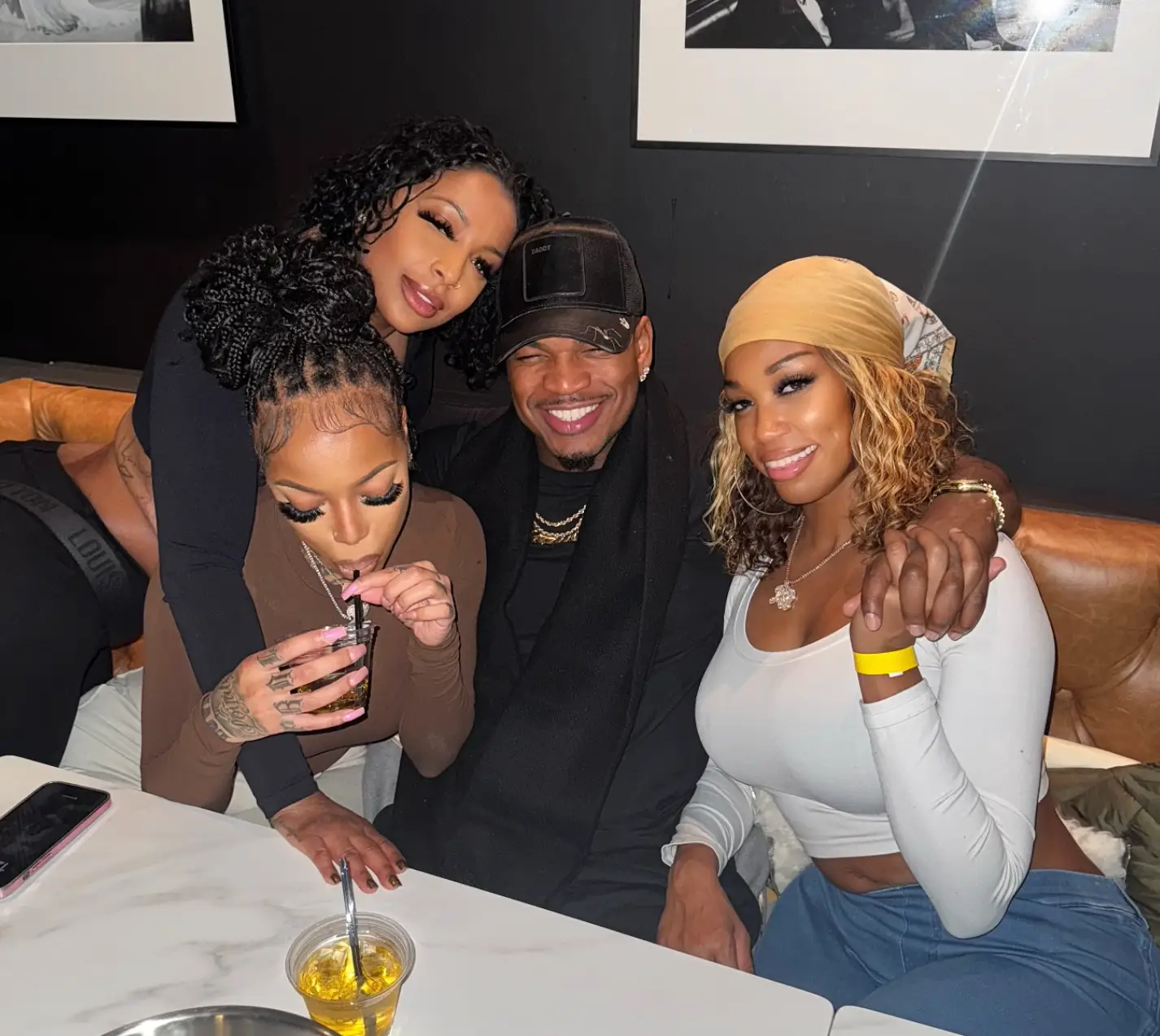 Ne-Yo pictured with three of his girlfriends (neyo/Instagram)