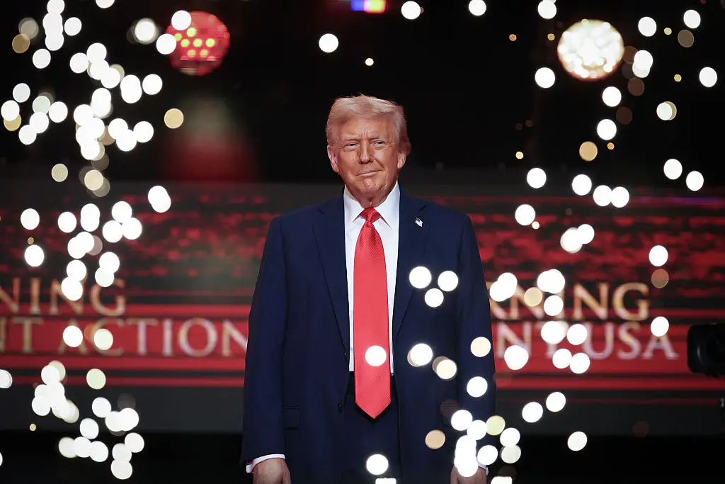 Donald Trump attended Charlie Kirk's memorial service on Sunday (Win McNamee/Getty Images)