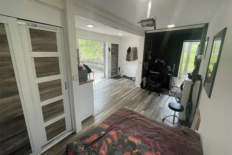 Ivan built his first tiny house by watching YouTube videos (Ivan Gradoboev)