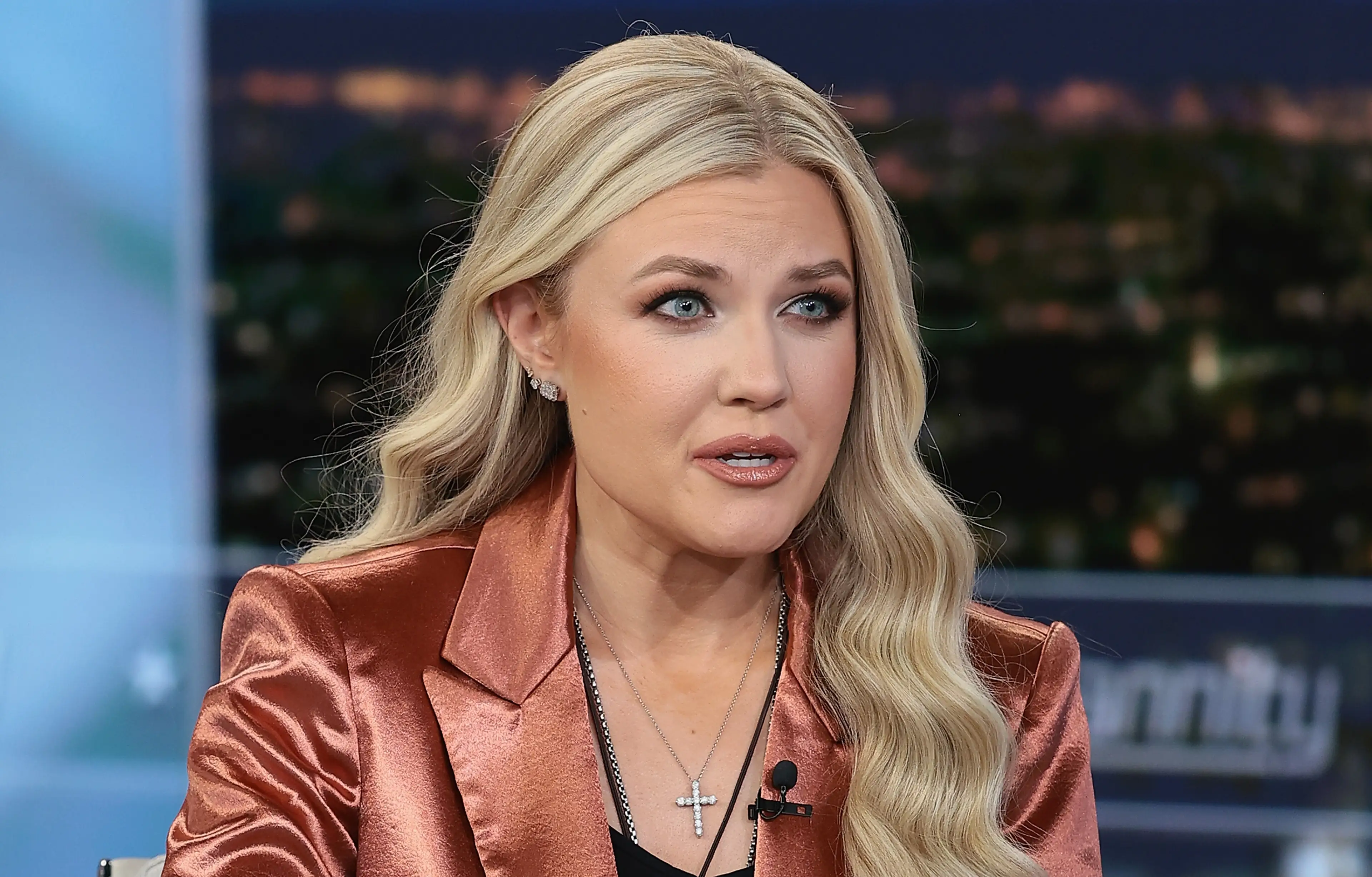 Erika Kirk was condemned by some on social media for her message (Dimitrios Kambouris/Getty Images)