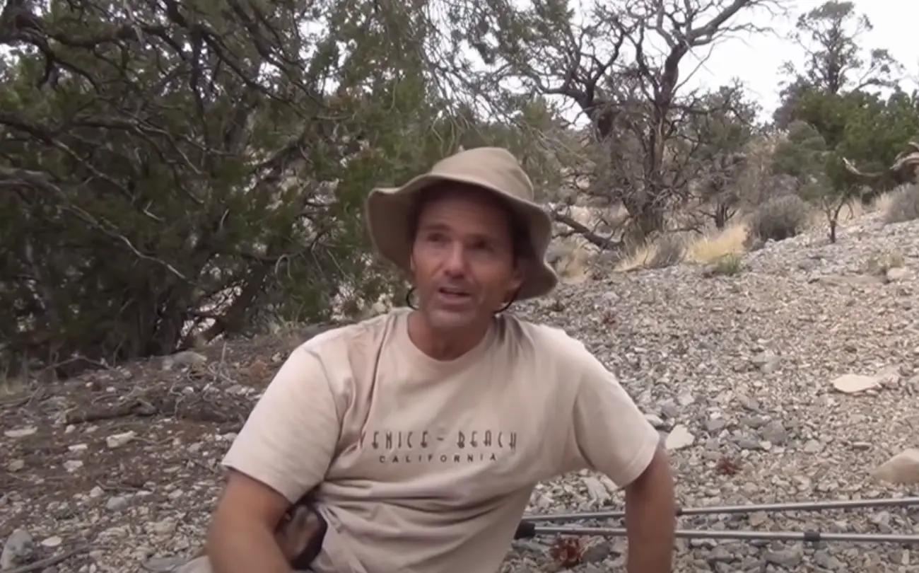 Kenny Veach claimed he found a 'hidden' cave near Area 51 (YouTube/@snakebitmgee)