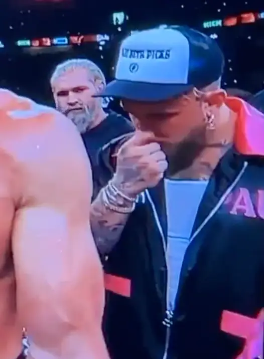 Viewers spotted Jake Paul touching his nose on several occasions.