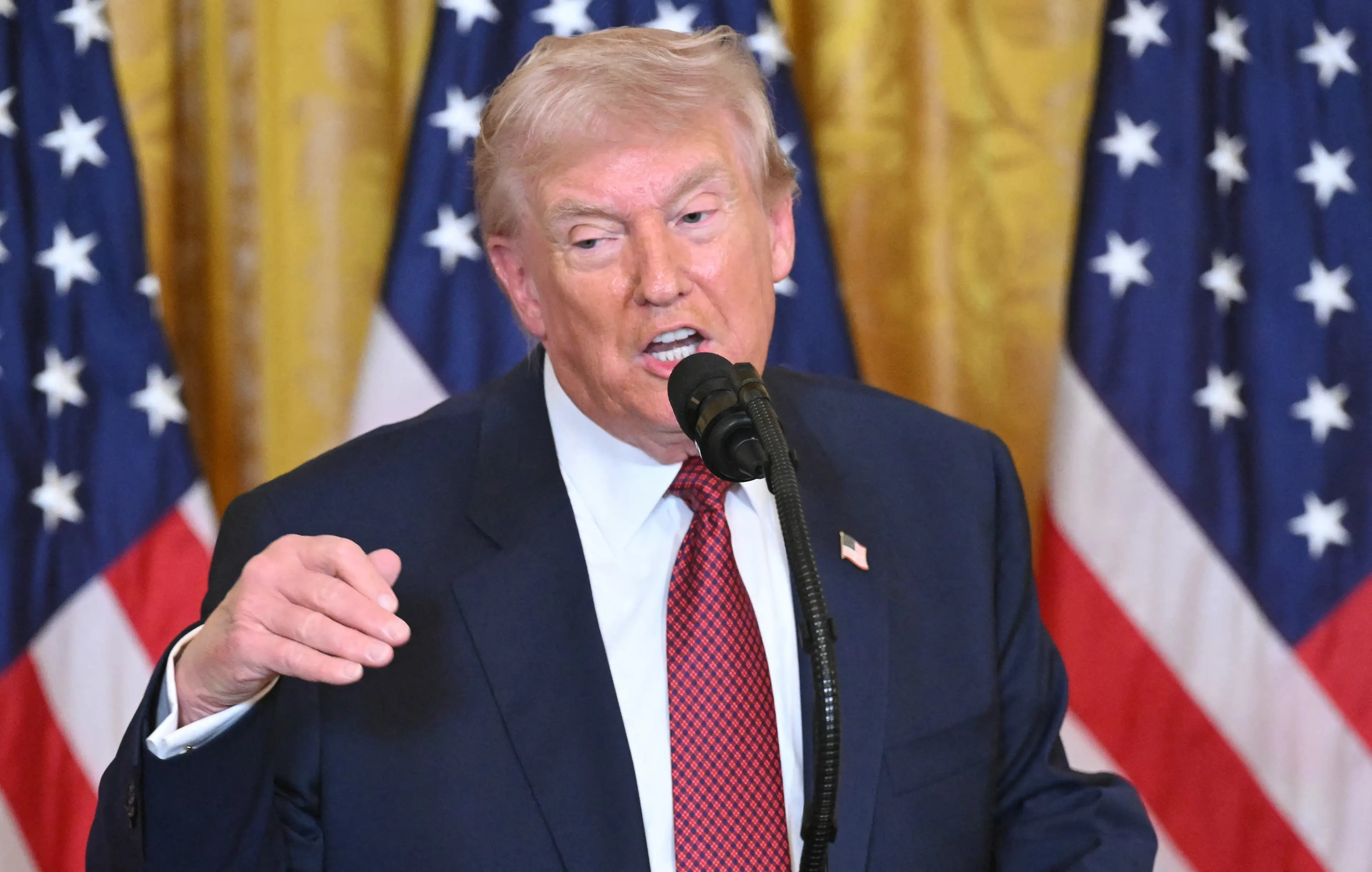 Bondi was forced to admit that Trump's name appeared 'countless' times in the Epstein files (SAUL LOEB / AFP via Getty Images)