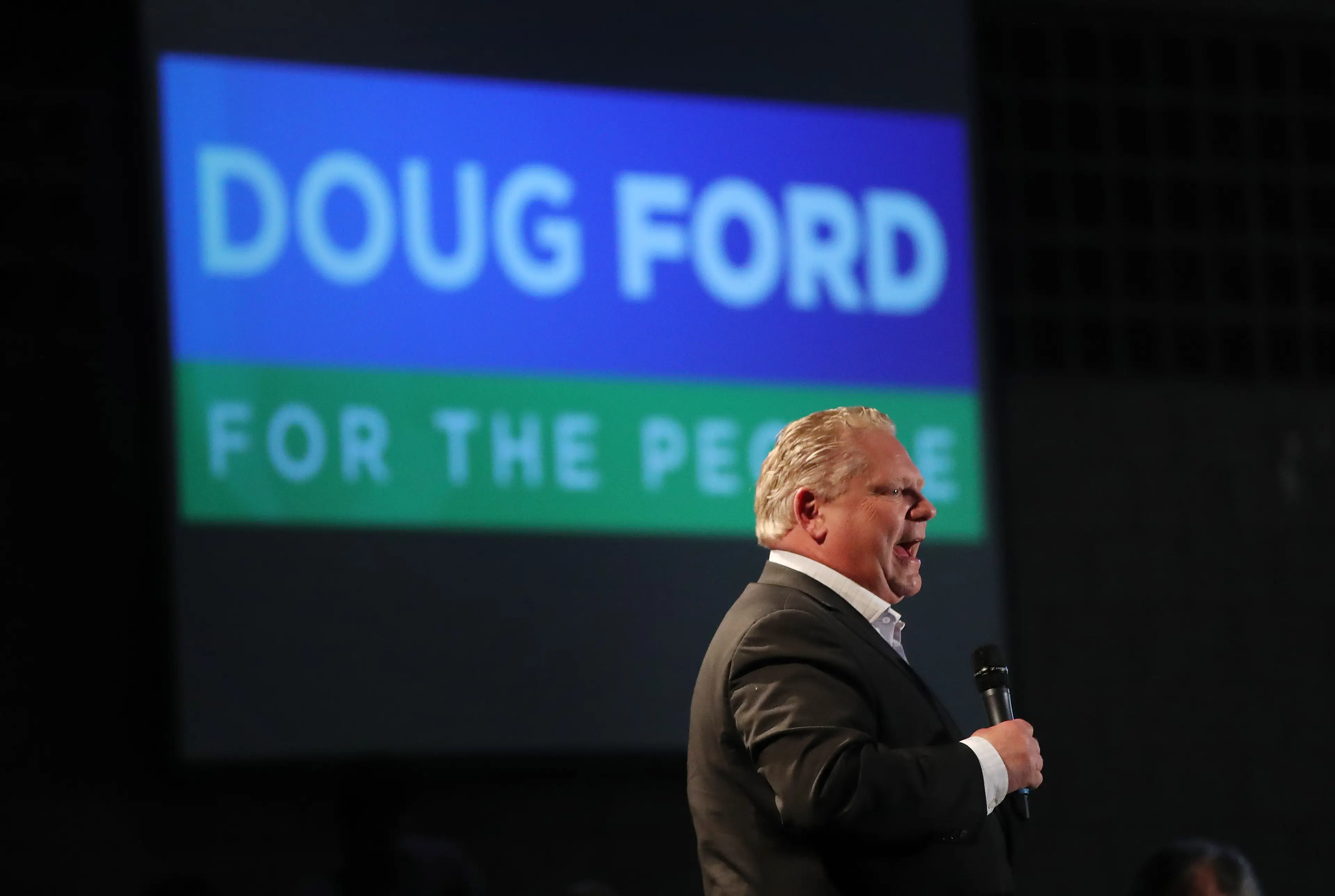 Doug Ford has emphasized it's Trump who's the 'problem' (Steve Russell/Toronto Star via Getty Images)