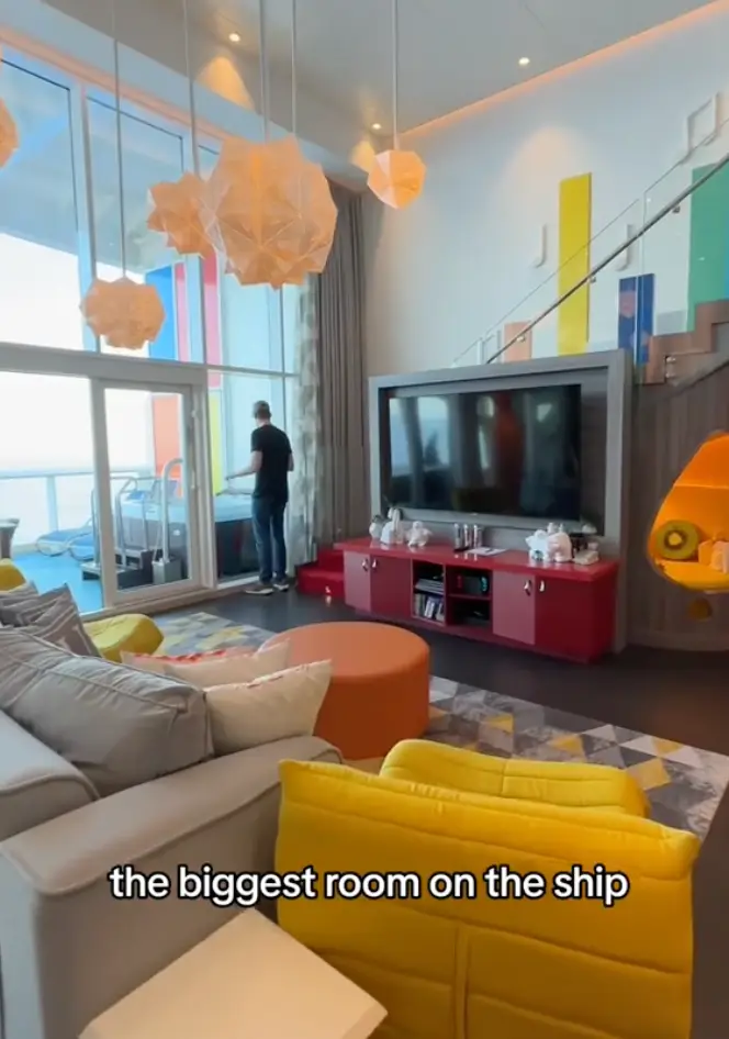 Bryan James showed off the impressive room.