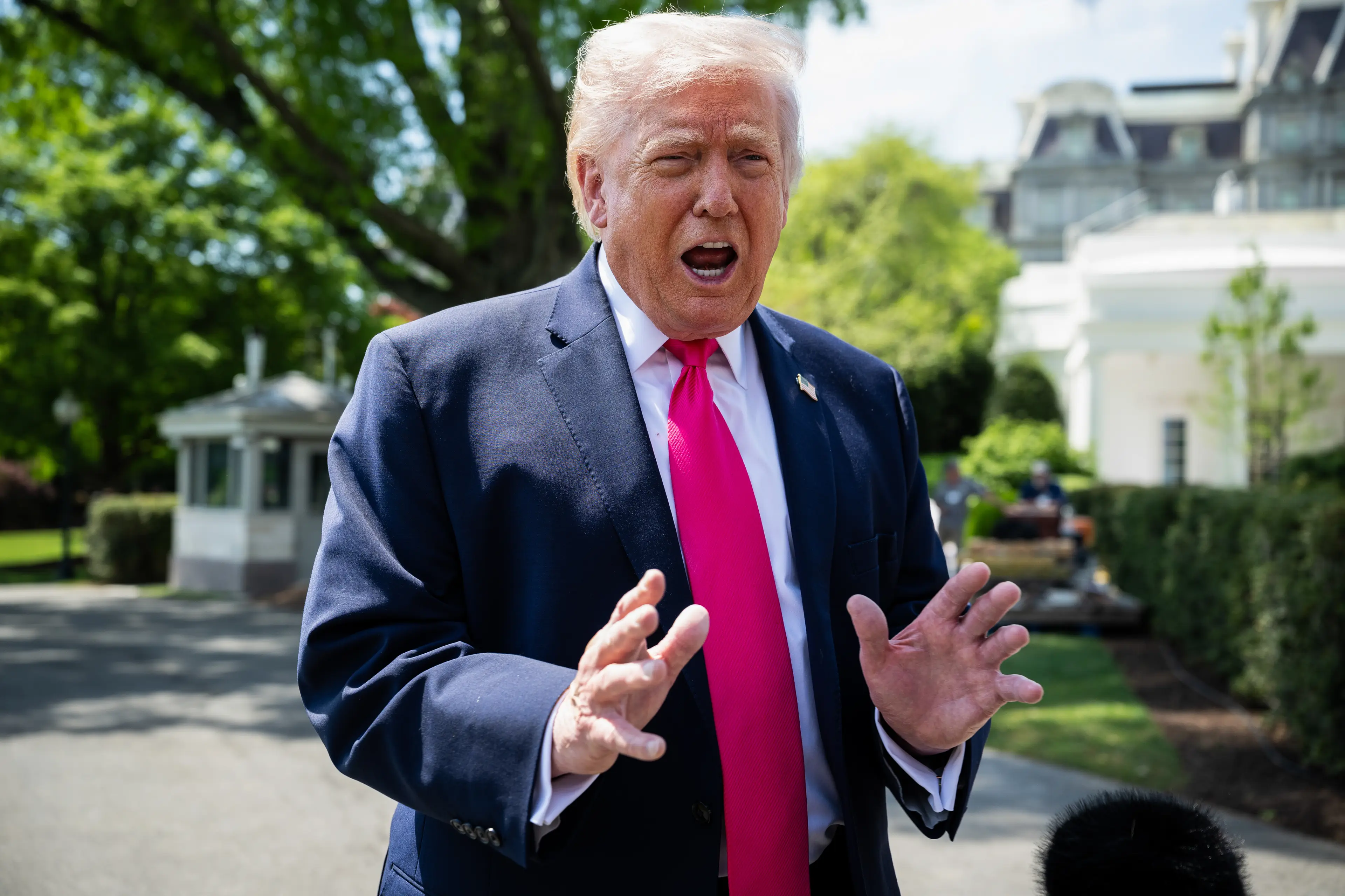 Trump has unilaterally extended the deadline for an agreement (Graeme Sloan/Sipa/Bloomberg via Getty Images)