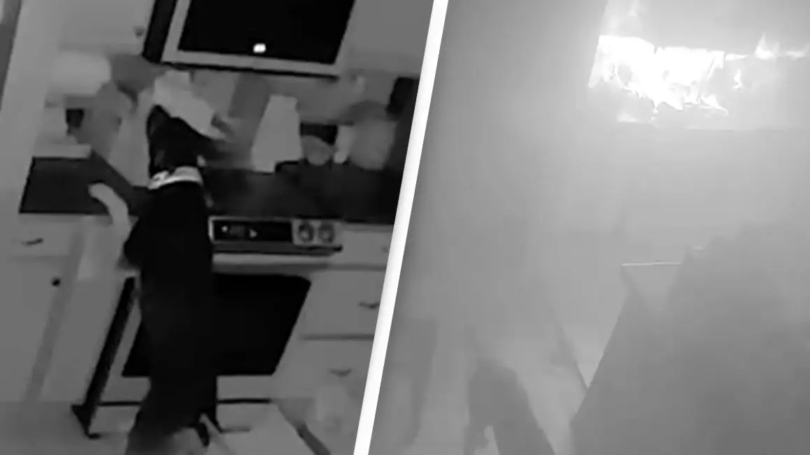 Family stunned after CCTV footage inside their home shows what caused devastating house fire