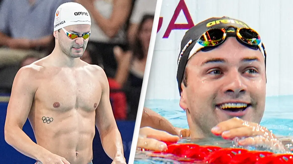 Olympic viewers losing it over Dutch swimmer's trunks and ask if they're 'legal'