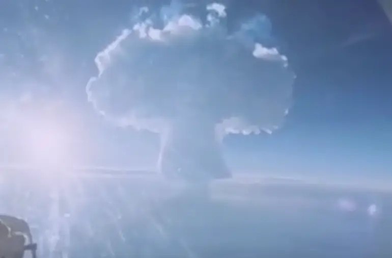 Cameras on aircraft caught footage of the blast (Росатом)