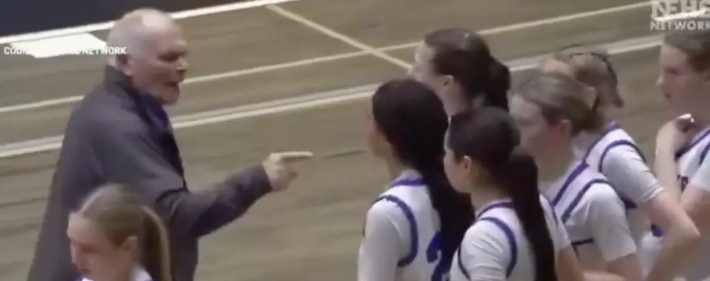 The coach appeared angry with the players (NFHS Network)
