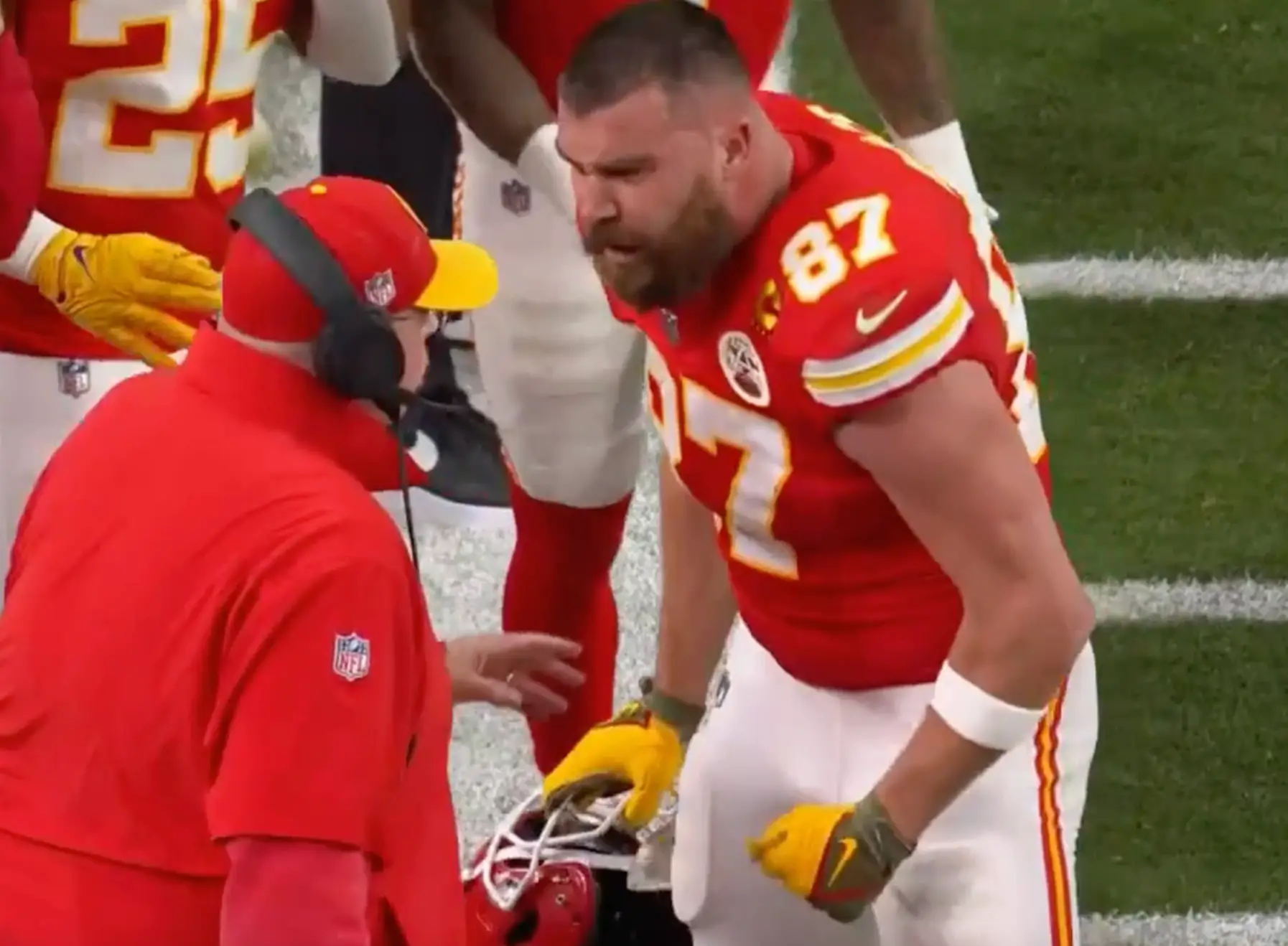 James said Kelce displayed 'real anger'.