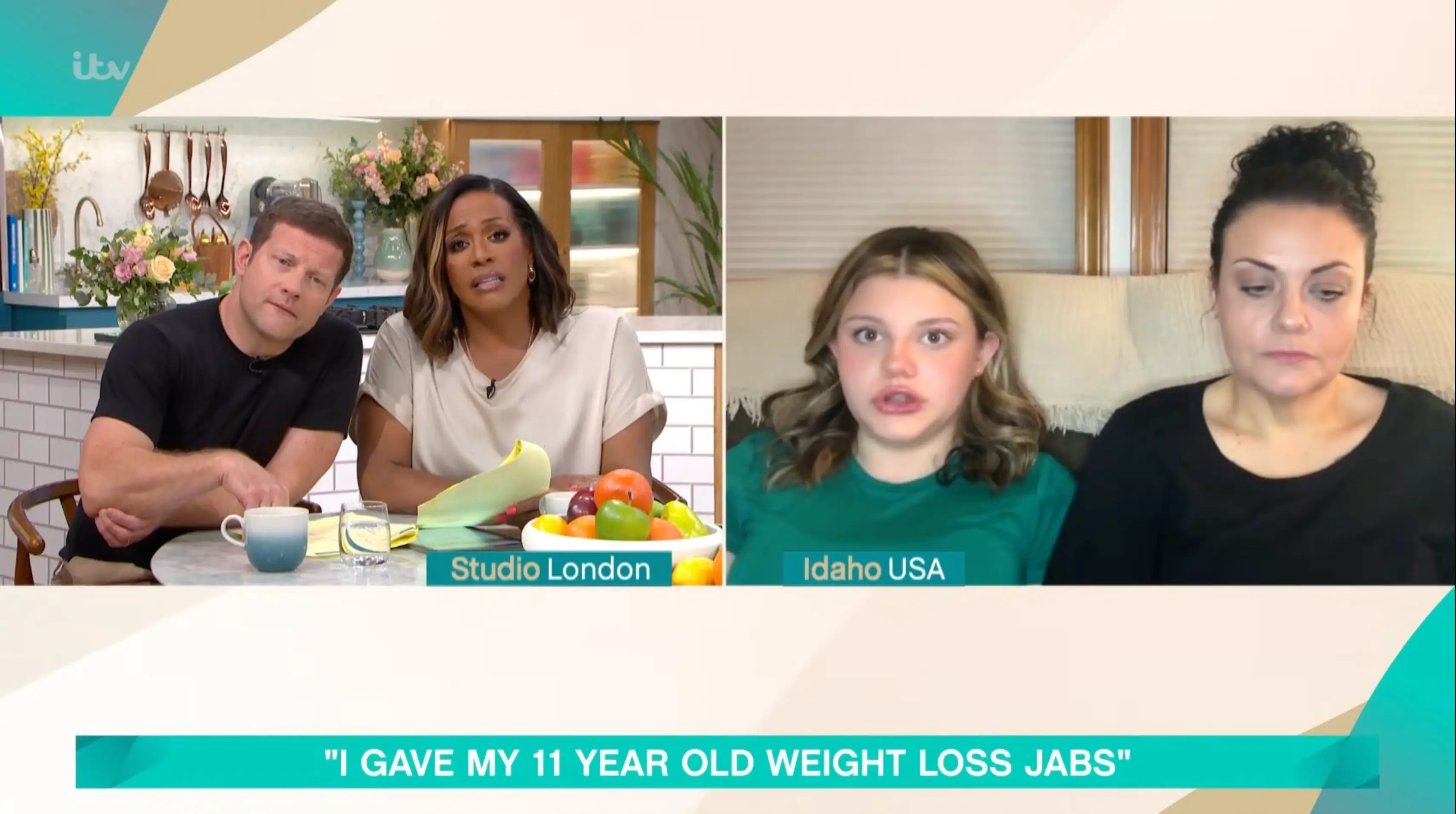 Dermot O'Leary and Alison Hammond spoke to the mother and daughter from Idaho (YouTube/thismorning)