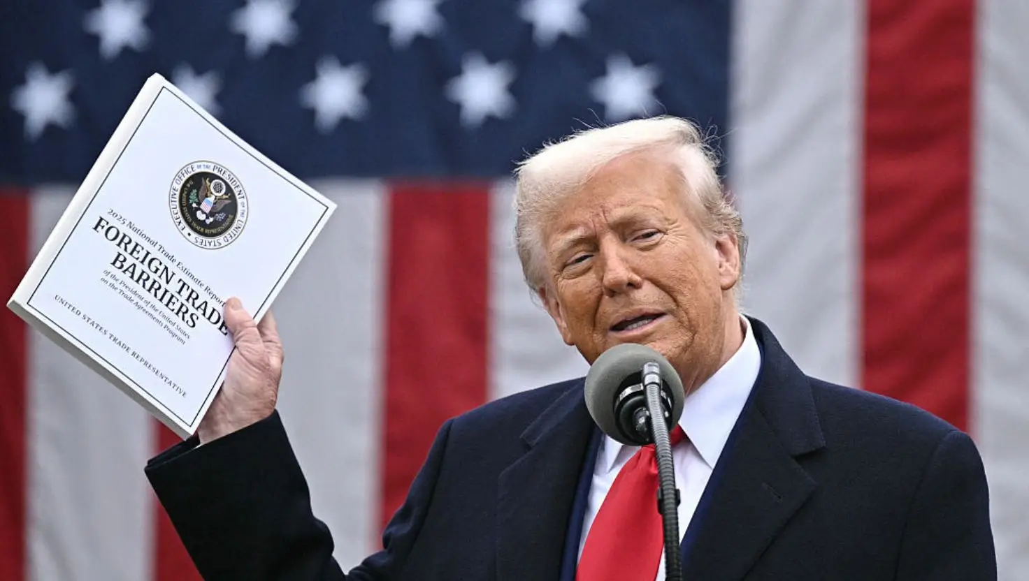 Trump's comments about the country being 'wealthier' in the 20th century have been criticised by experts (BRENDAN SMIALOWSKI/AFP via Getty Images)