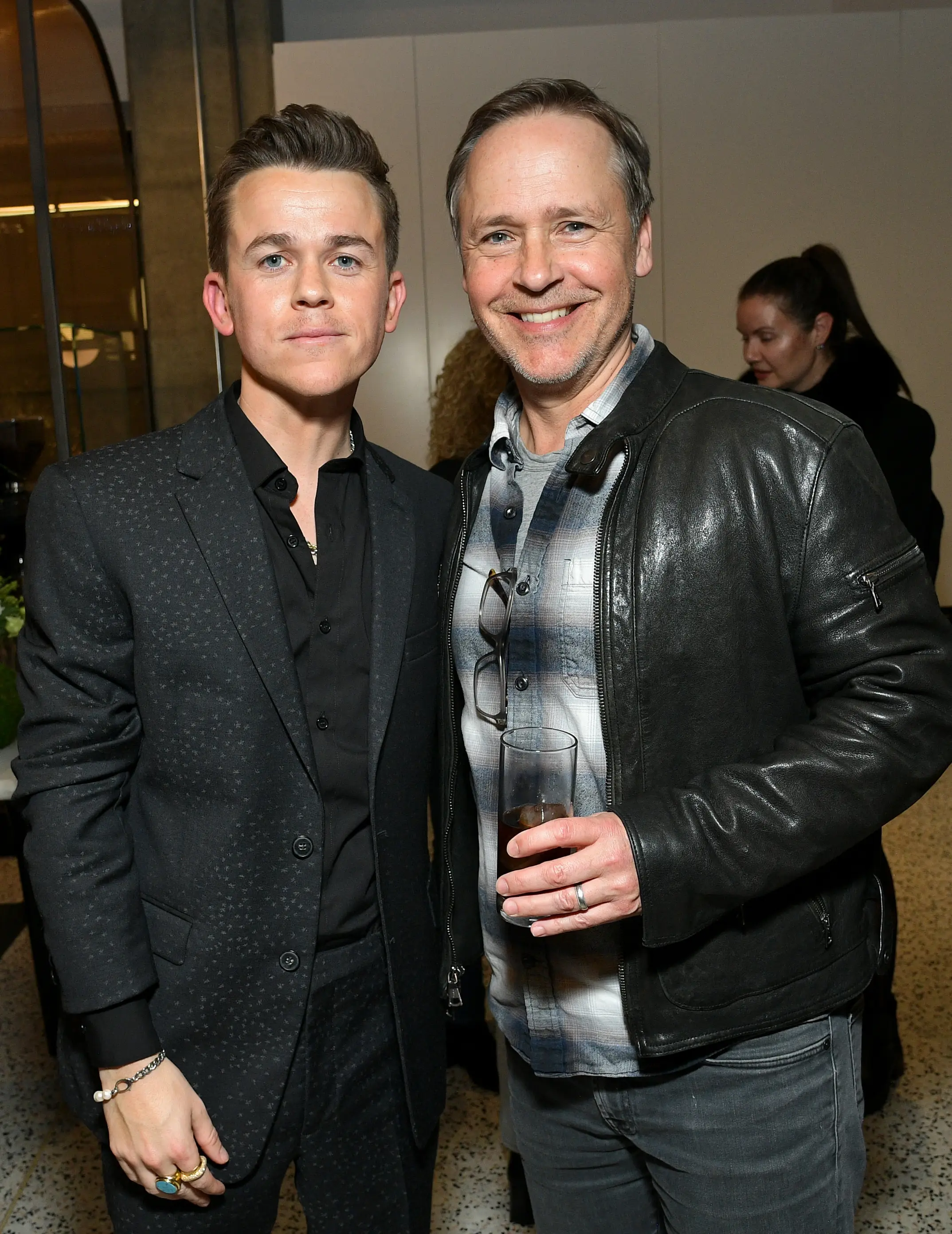 John Owen Lowe pictured with his uncle, Chad Lowe, in 2023 (Charley Gallay/Getty Images for Netflix)