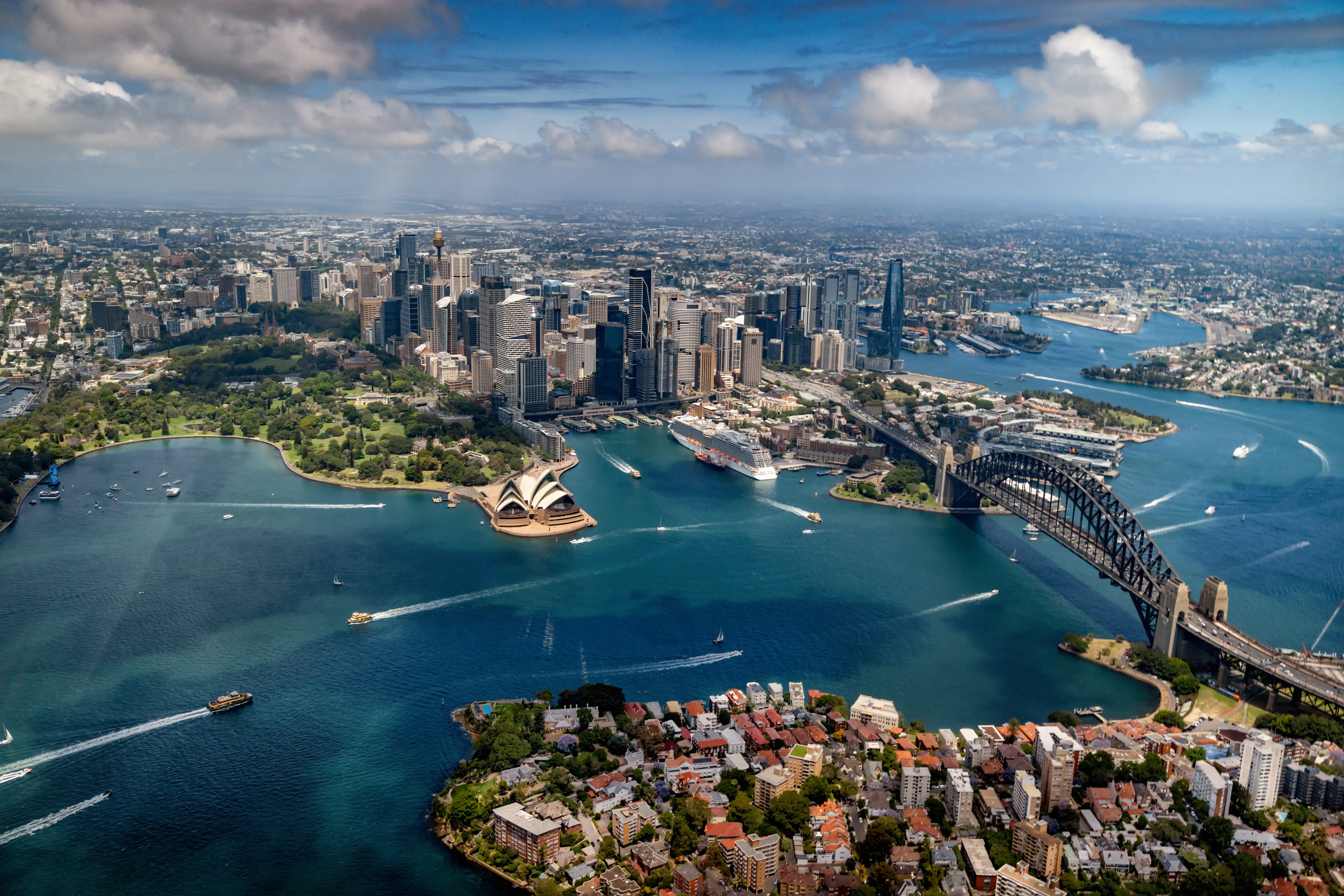 Rising sea levels would impact coastal cities across the globe, including Sydney, Australia (Getty Stock Image)