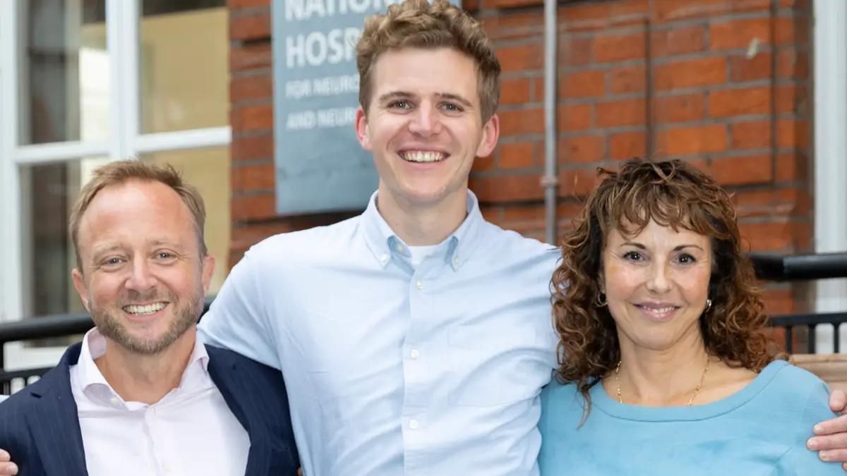Jack May-Davis (middle) inherited the gene from his father and grandmother (PA)