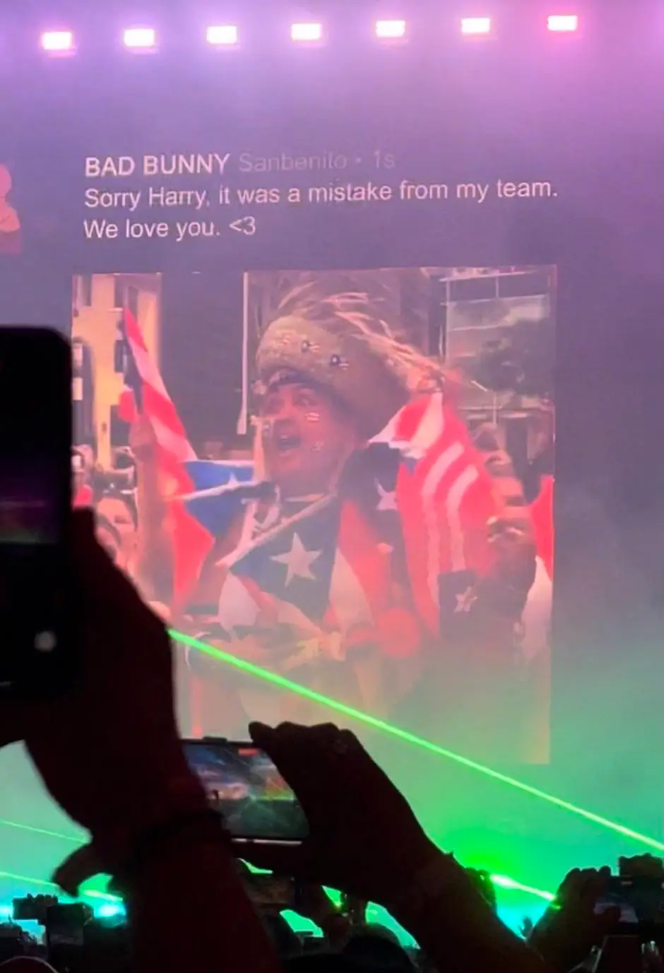 The old tweet was replaced with a declaration of love to Harry Styles.