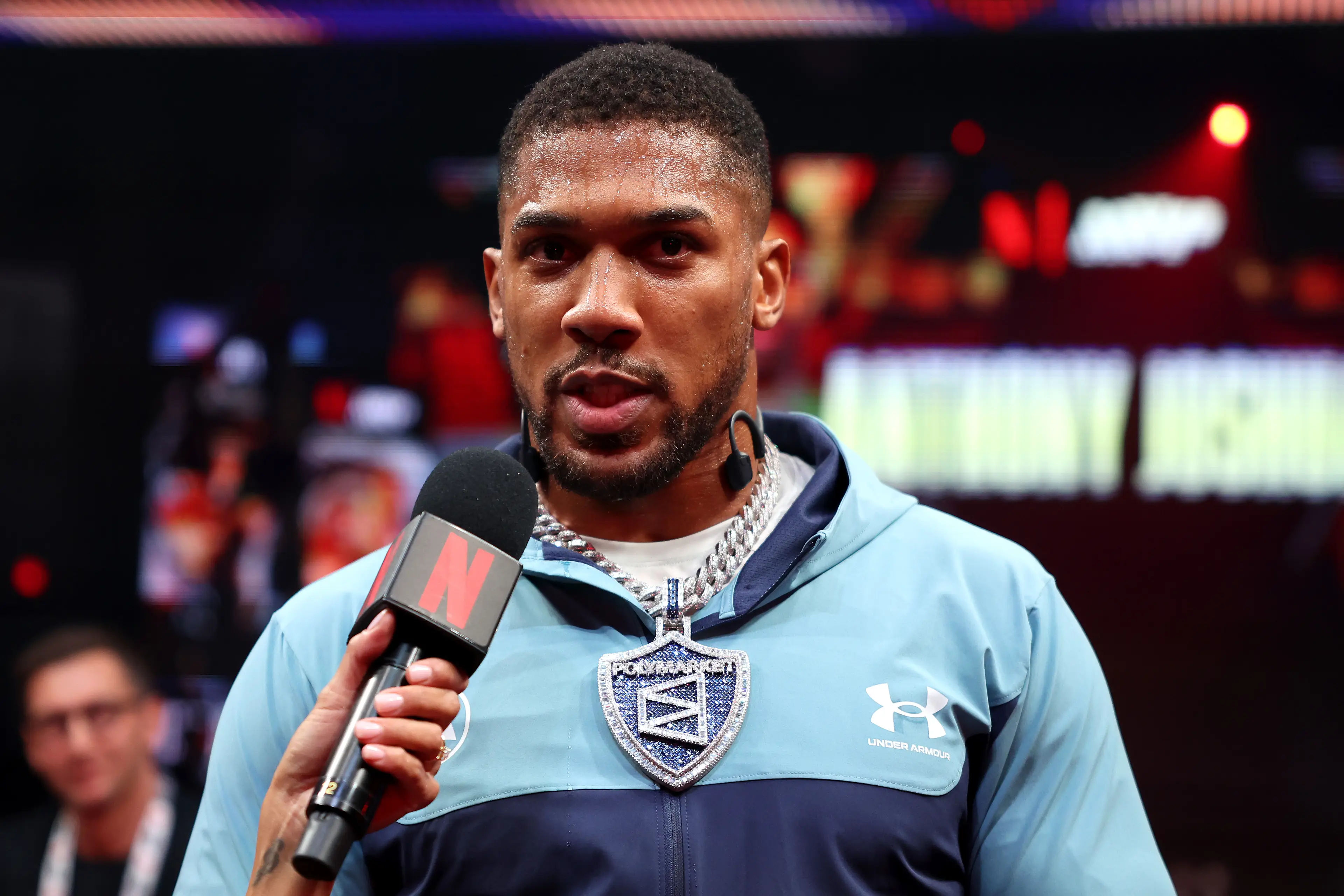 Anthony Joshua is doing 'fine' and being treated with minor injuries (Megan Briggs/Getty Images for Netflix)