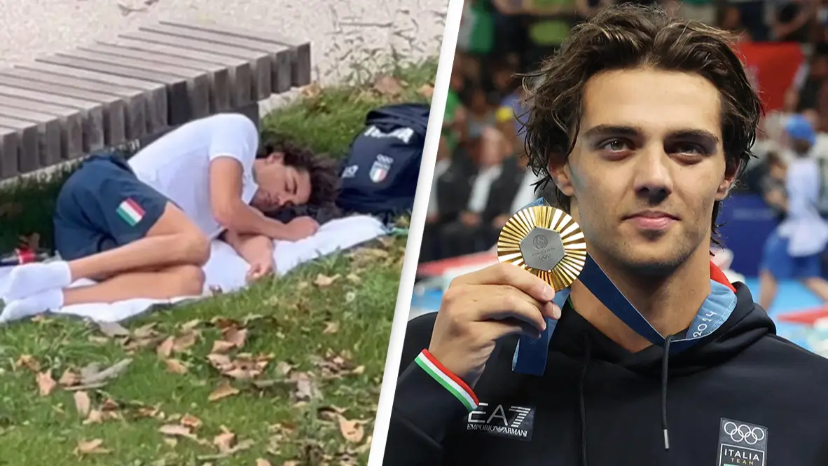 Gold medal winner found sleeping in park after complaining about 'bad' Olympic village conditions