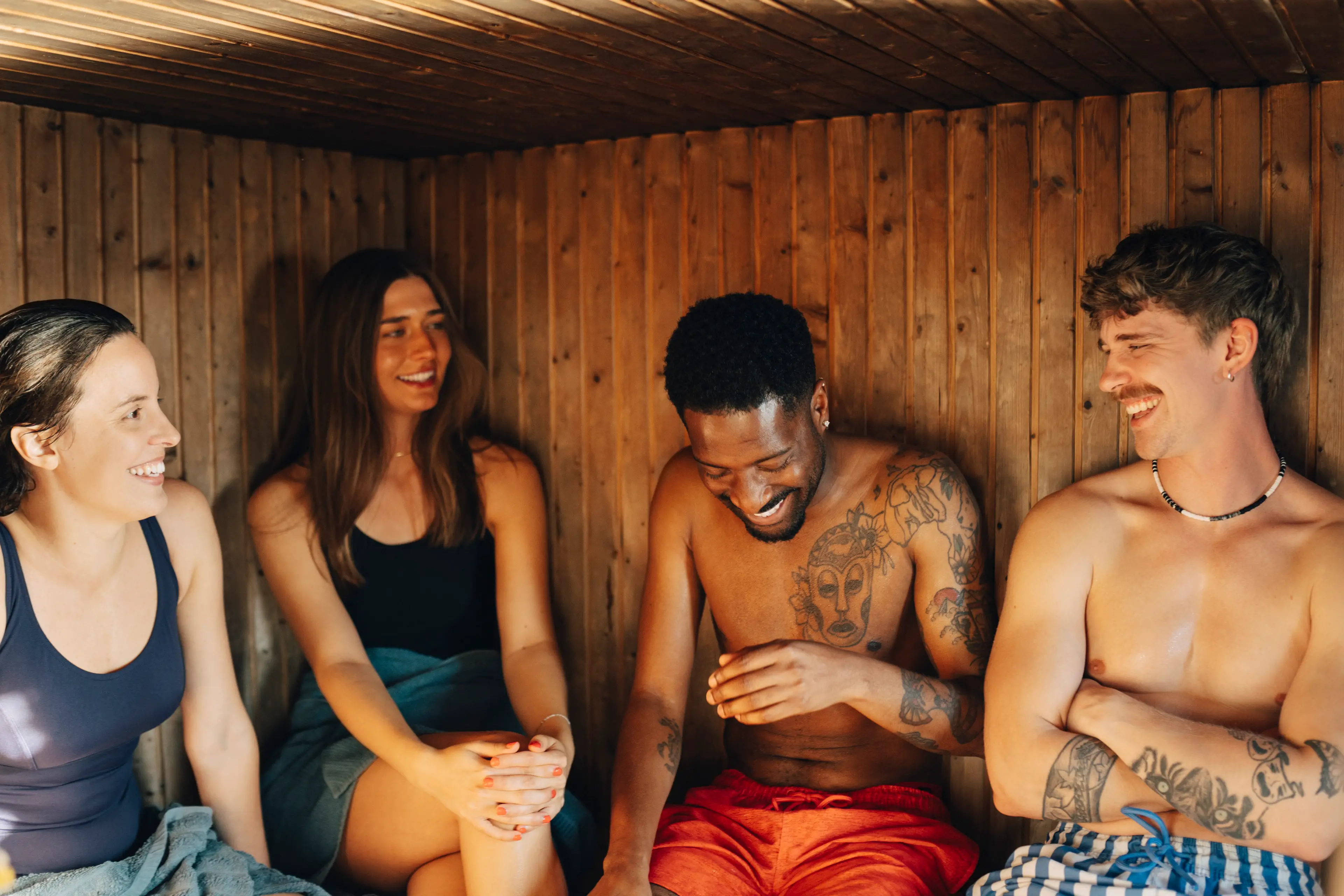Instead of diving into icy liquid, women may benefit more from sitting in the sauna (Getty Stock Image)