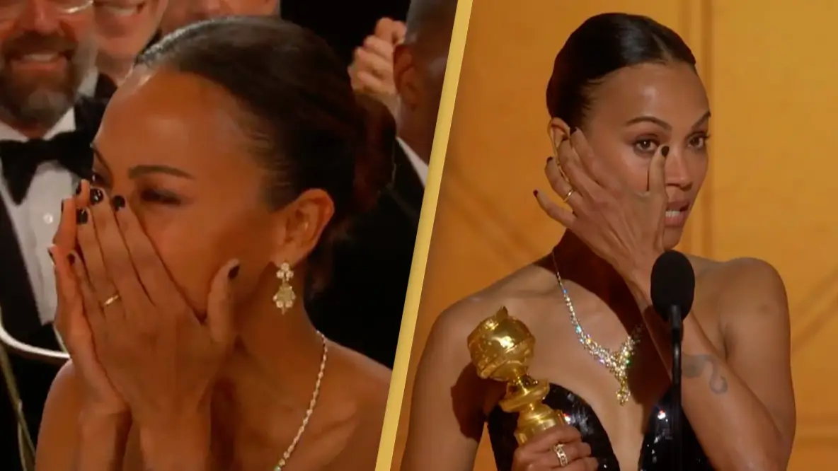 Zoe Saldaña wins best supporting actress for Emilia Pérez at the Golden Globes