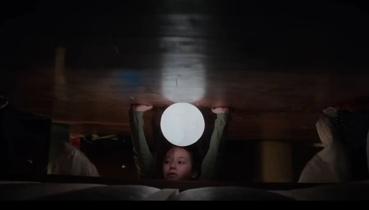 Kid, this is a horror movie, don't dramatically check to see if there's something under your bed.