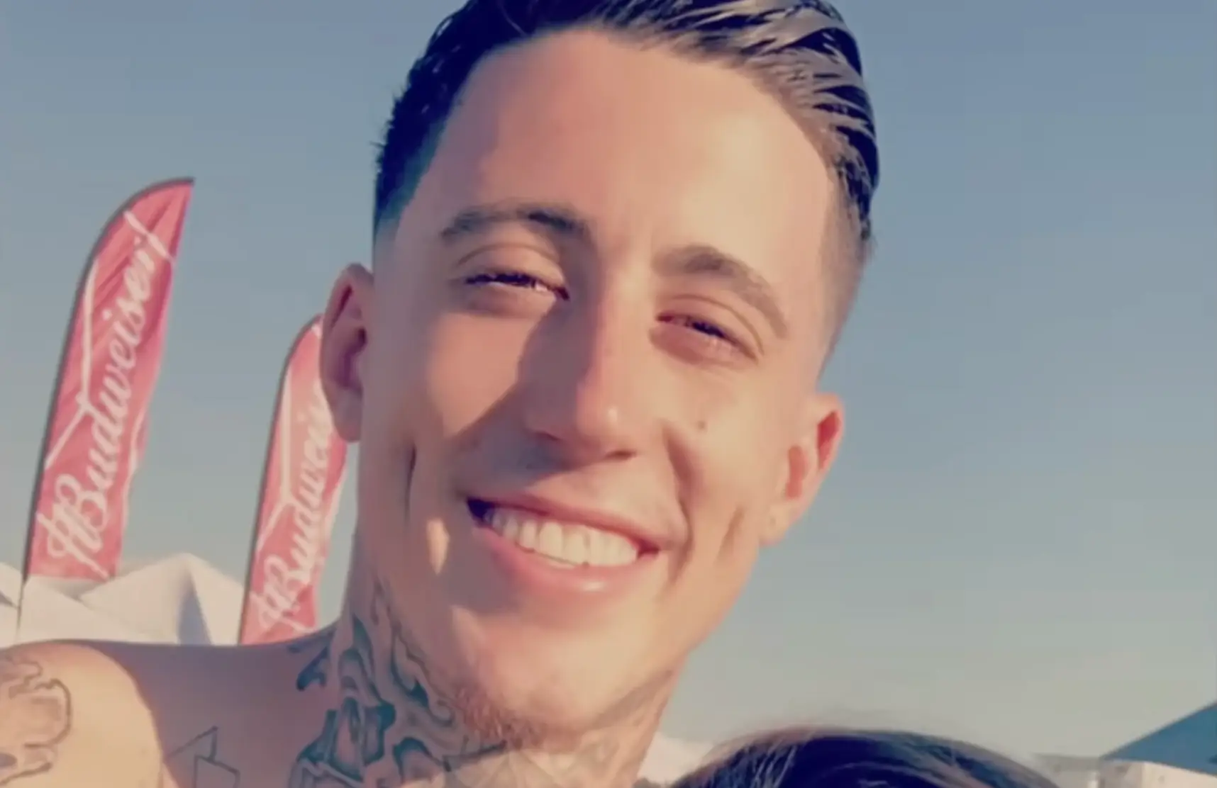 Wade Wilson pictured before his face was tattooed (CBS)