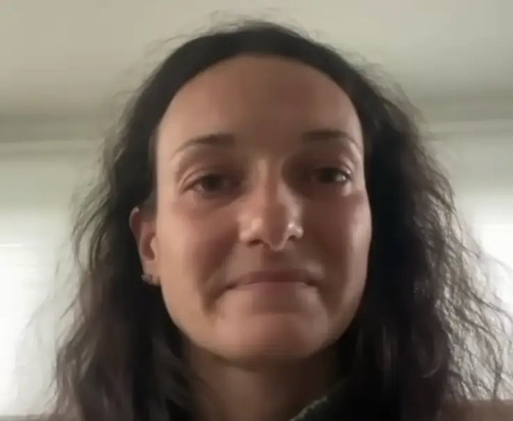 Lucianna Galetta and her partner were trapped in an air pocket (BBC News)