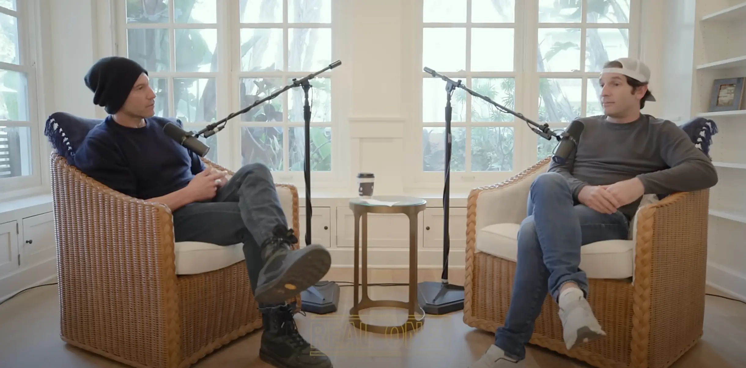 Jon with brother Nick on his REAL ONES podcast (YouTube/ REAL ONES with Jon Bernthal)