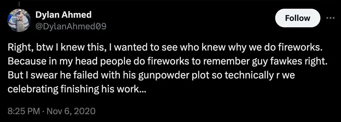 Other people have expressed confusion around the celebration. (X/ @DylanAhmed09)