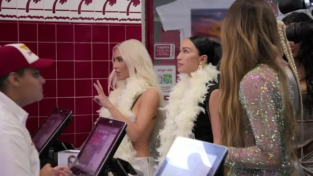 The family visited In-N-Out as they celebrated Kim's birthday.