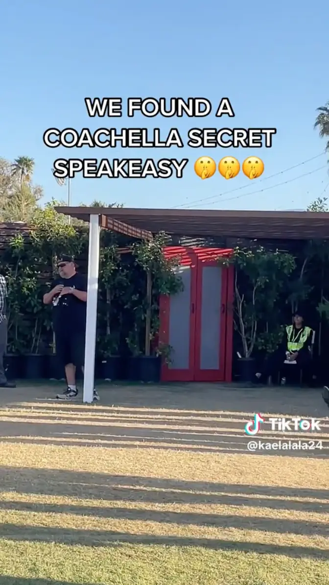 The TikToker found a hidden speakeasy at Coachella.