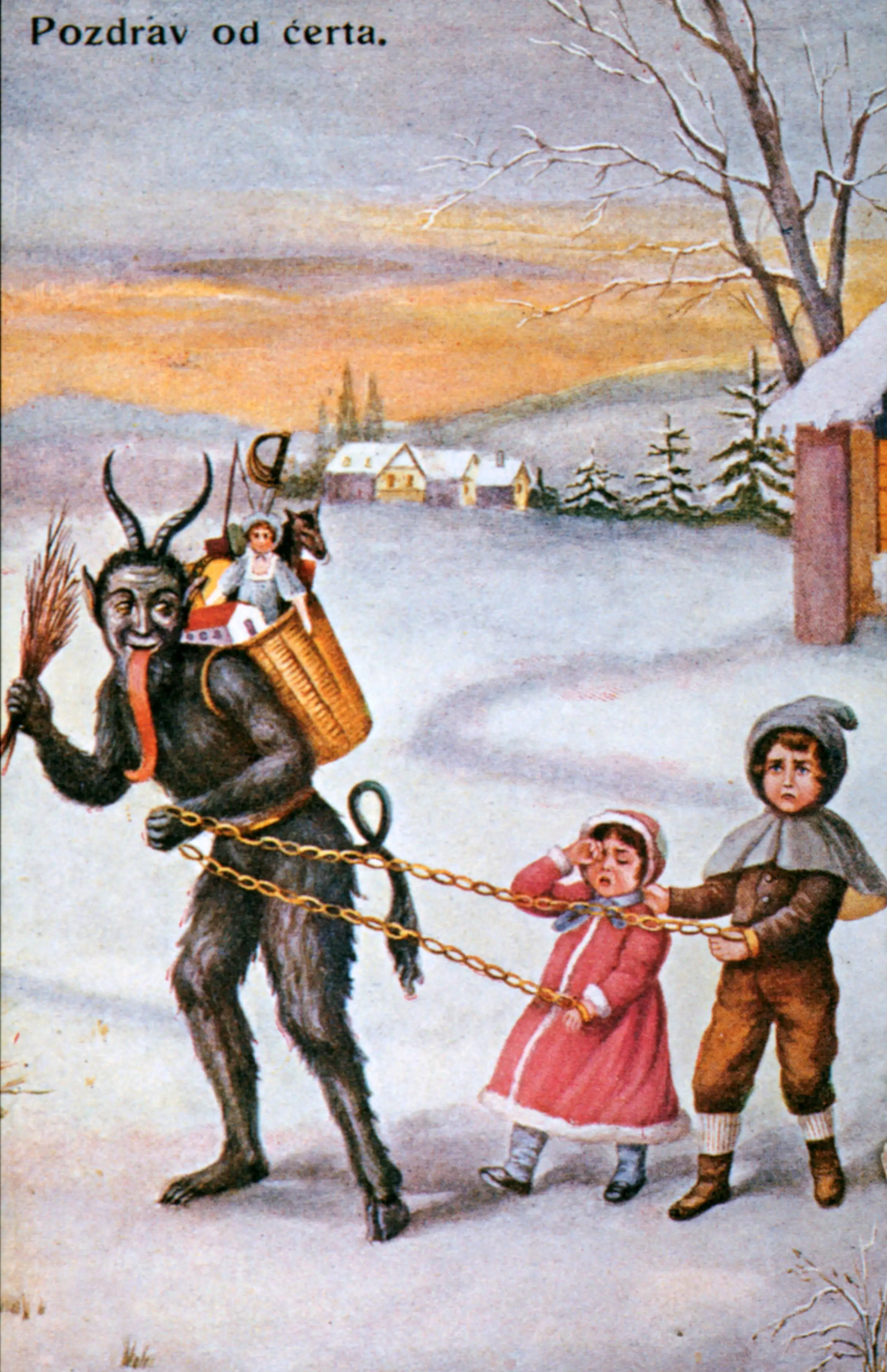 The Krampus even drags some bad children to Hell.