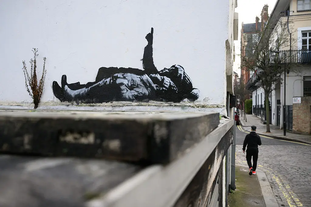 A Banksy piece in London (Leon Neal/Getty Images)