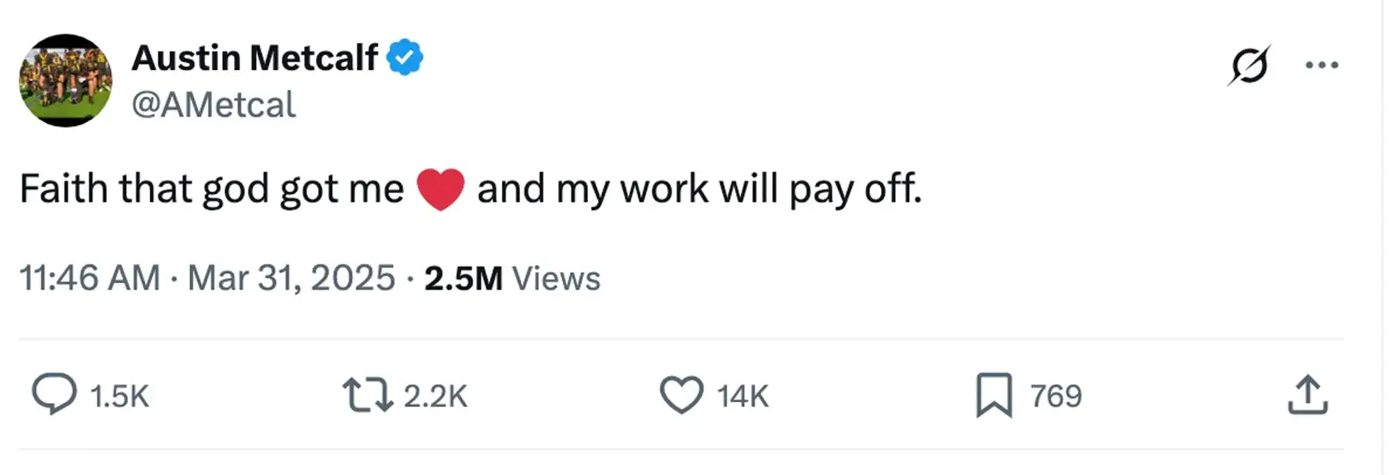 Austin Metcalf's final social media post (Twitter/ @AMetcal) 